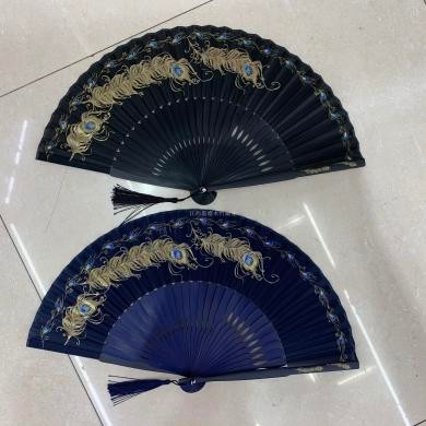 古风 扇子  中国风 竹扇  定制复古风折叠扇  手绘扇  广告扇  雪纺真丝扇子详情图5