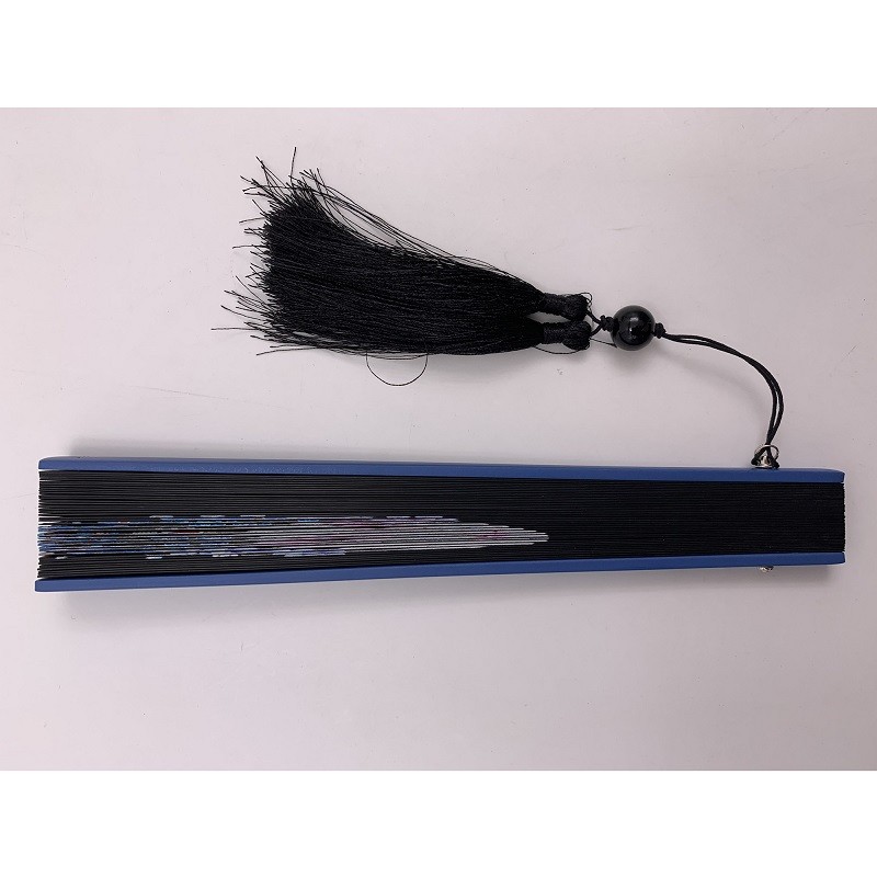 New all-bamboo fan with lacquered edges, hand-painted and spray-painted folding fans, ancient-style folding fans with hollowed-out designs, Japanese-style folding fans detail image 9