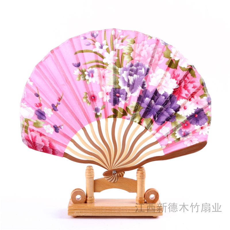 德祯   扇子折扇  女士印花刀扇  复古工艺礼品扇  摆设纳凉演出道具扇
