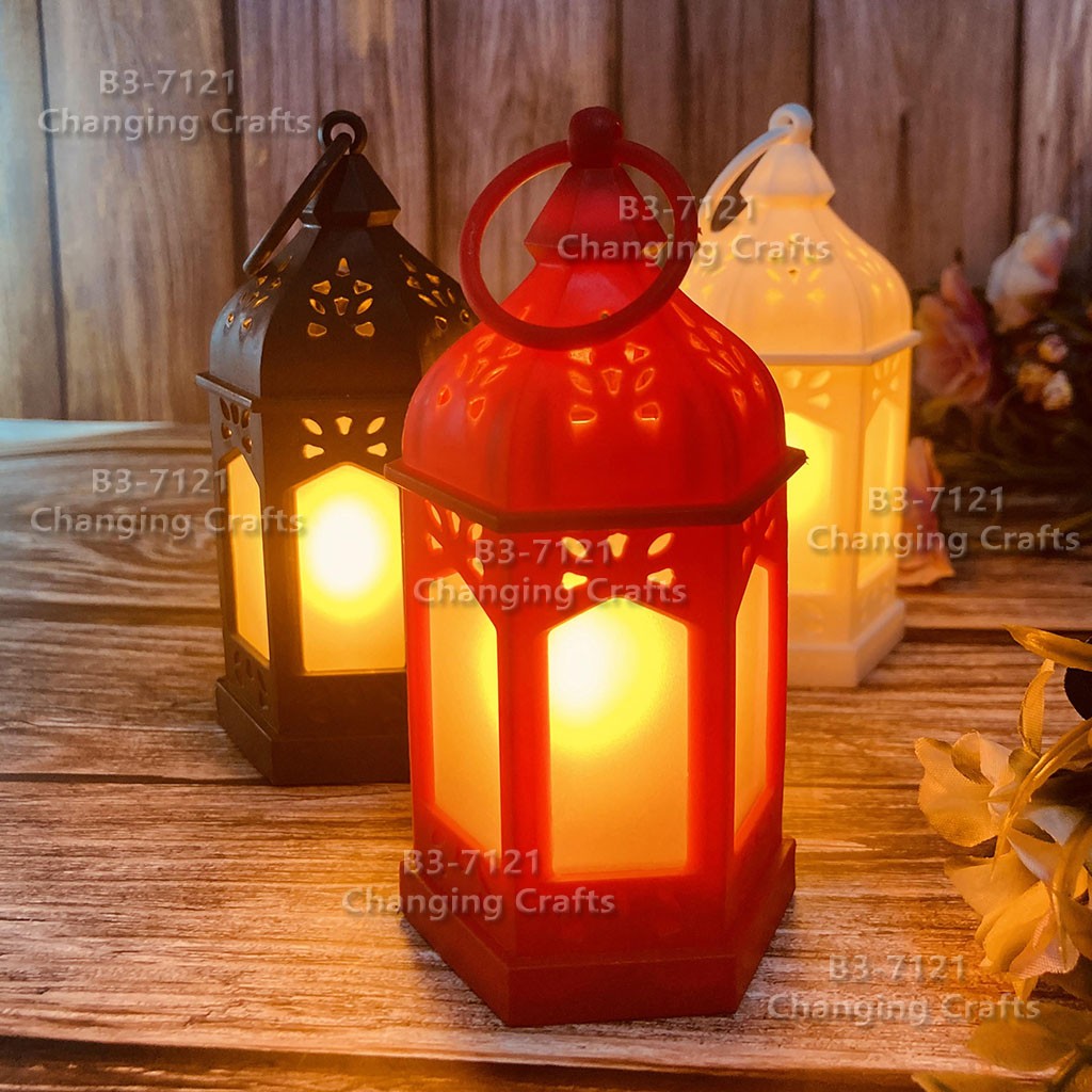 LED outdoor lawn garden Christmas and Halloween ramadan plastic candles Ramadan usb wind lamps detail image 3
