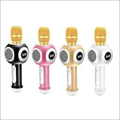 M8 colorful neon neon mobile phone karaoke live microphone sing all karaoke wireless