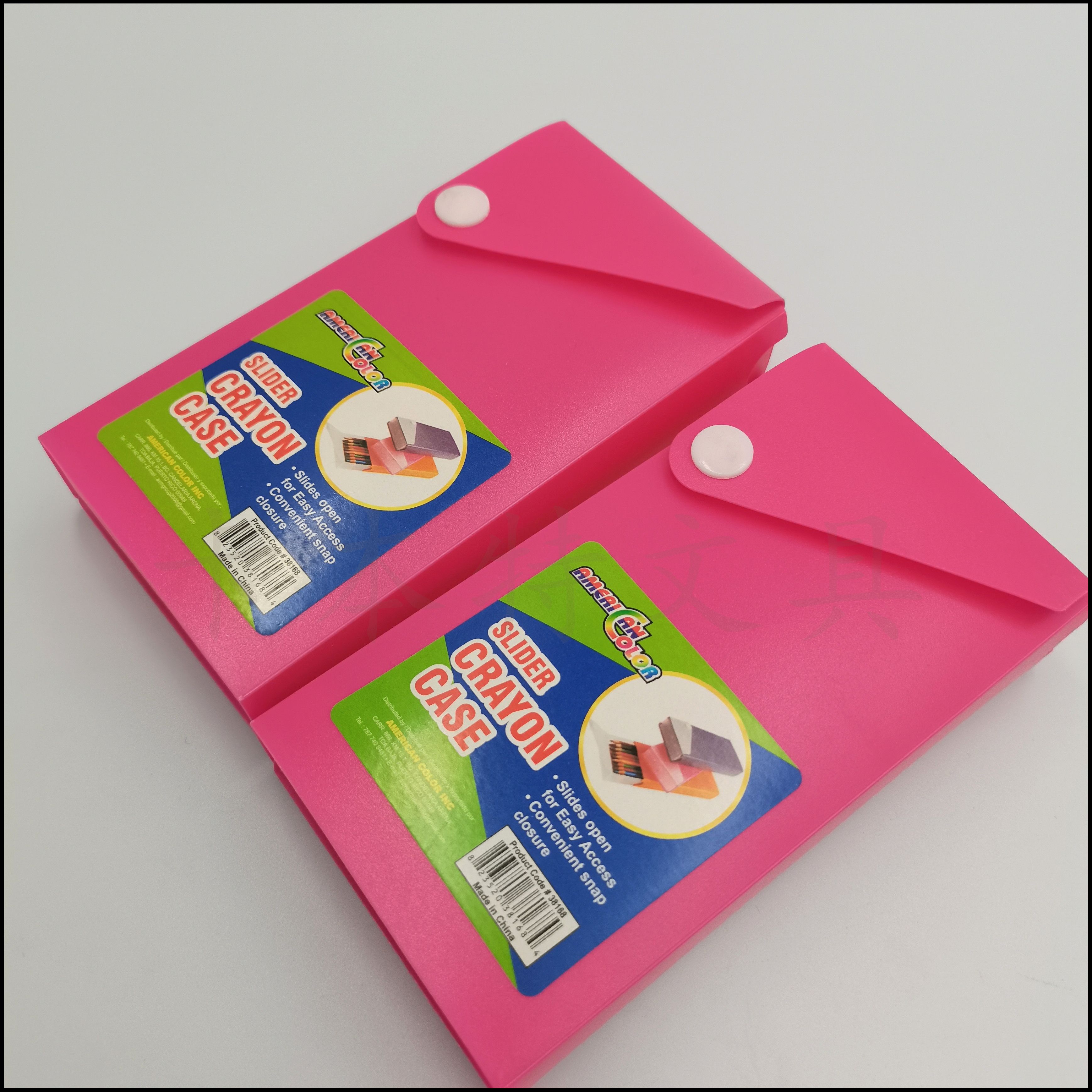 Drawer type pencil case button PP plastic pen box box box box box creative solid color pen box manufacturers direct sales
