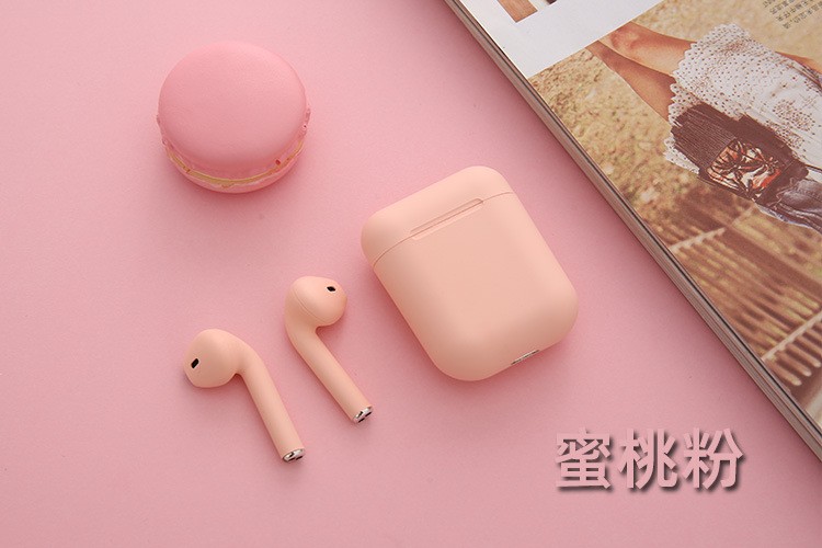 新款i12马卡龙色InPods12无线蓝牙耳机细腻磨砂HIFI立体运动弹窗详情图6