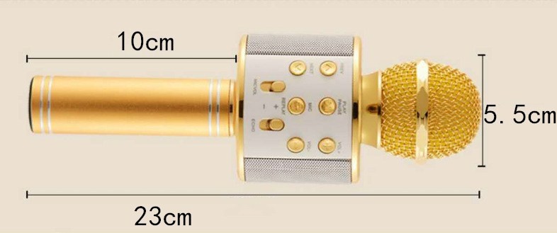 爆款 手机k歌麦克风ws858 无线蓝牙K歌宝 KTV直播话筒详情图15