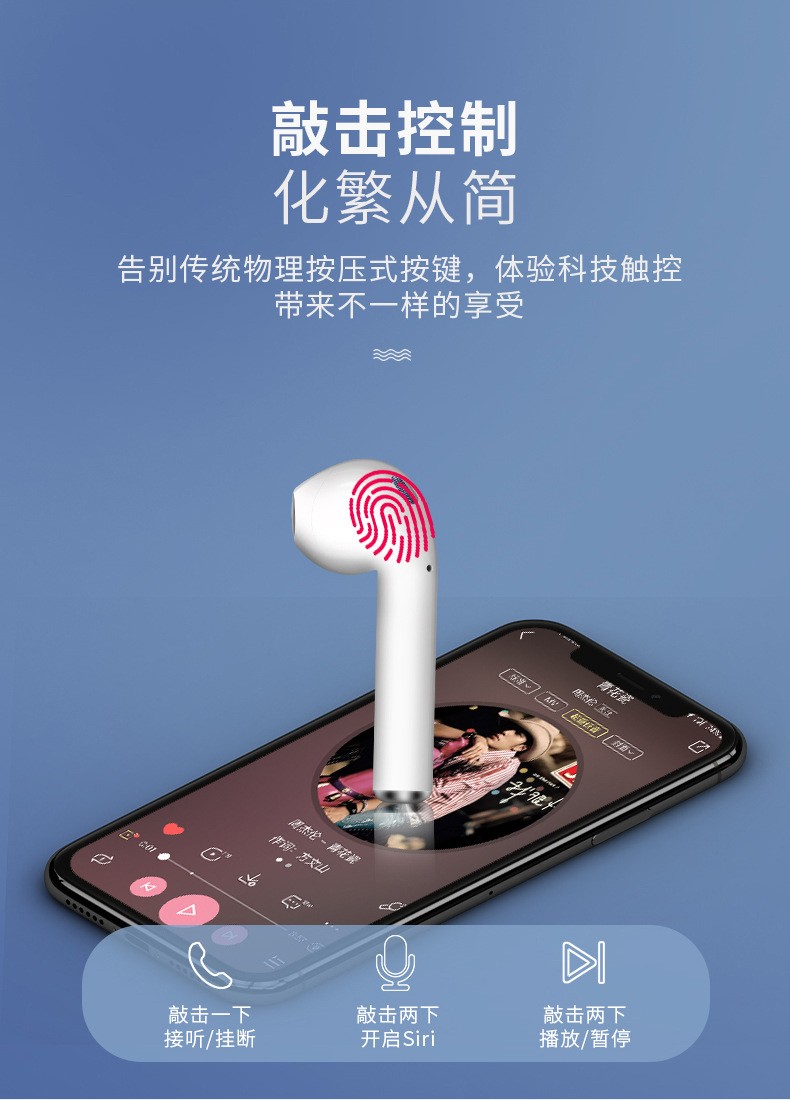 新款无线蓝牙耳机带充电仓i9s蓝牙耳机NV-9迷你tws耳机5.0运动版详情图12