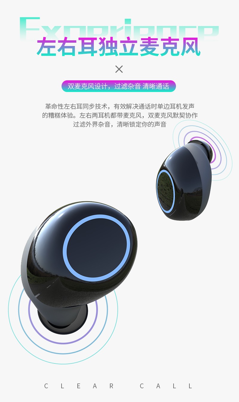 HM50手腕式双耳TWS蓝牙5.0耳机便携无线运动型手表式收纳充电机仓详情图14