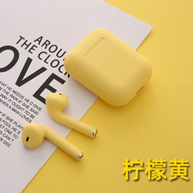 新款i12马卡龙色InPods12无线蓝牙耳机细腻磨砂HIFI立体运动弹窗产品图