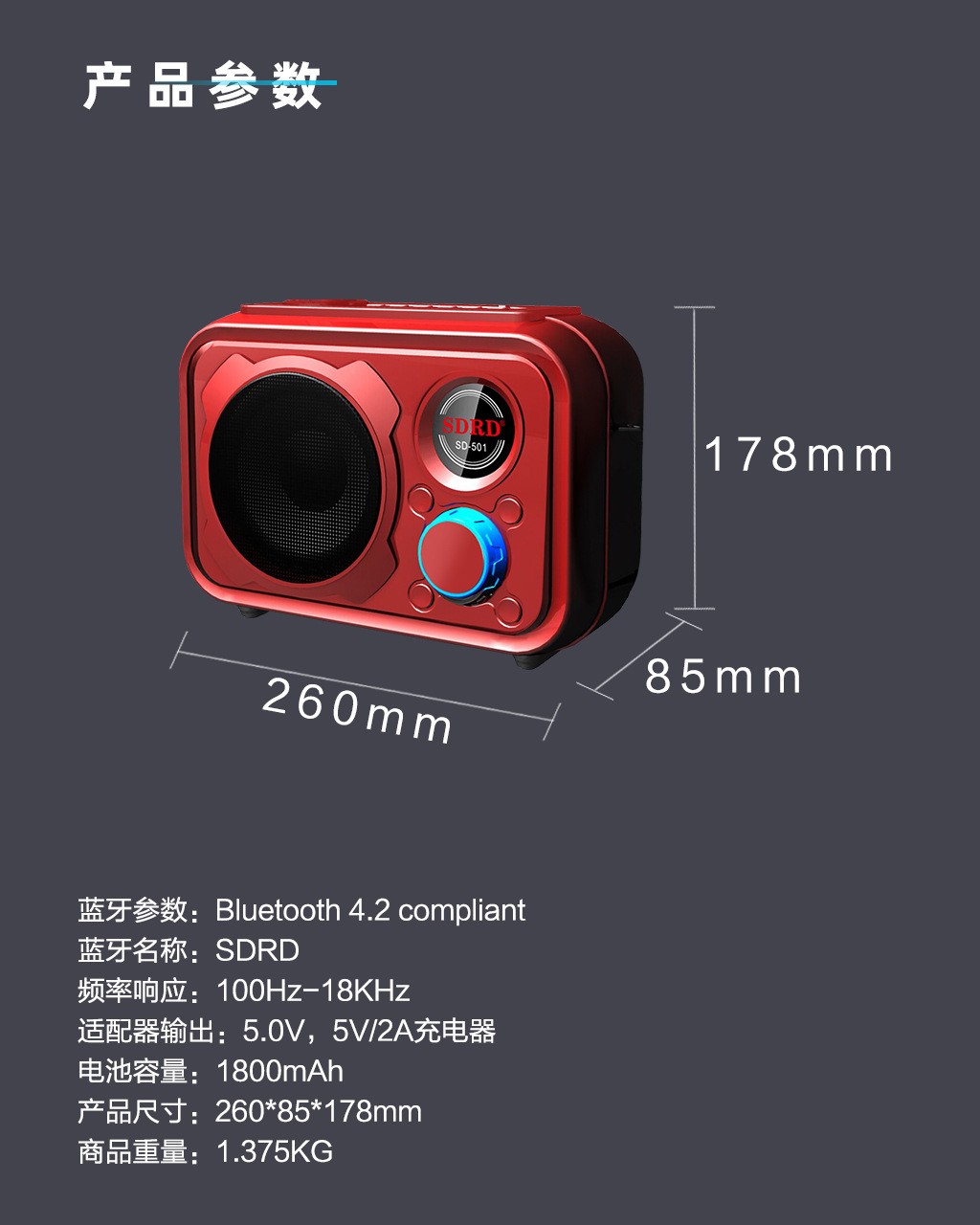 SDRD501 manufacturer wireless microphone, home outdoor ktv portable microphone, mobile phone Bluetooth speaker, karaoke machine detail image 10