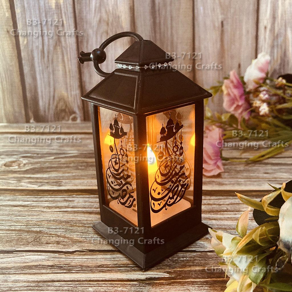 LED户外草坪usb/花园圣诞万圣塑料蜡烛/ramadan斋月白底实物图