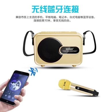The new SD502 wireless microphone Bluetooth speaker all-in-one machine is suitable for home TV, KTV, children's karaoke and singing bar Application Scenario