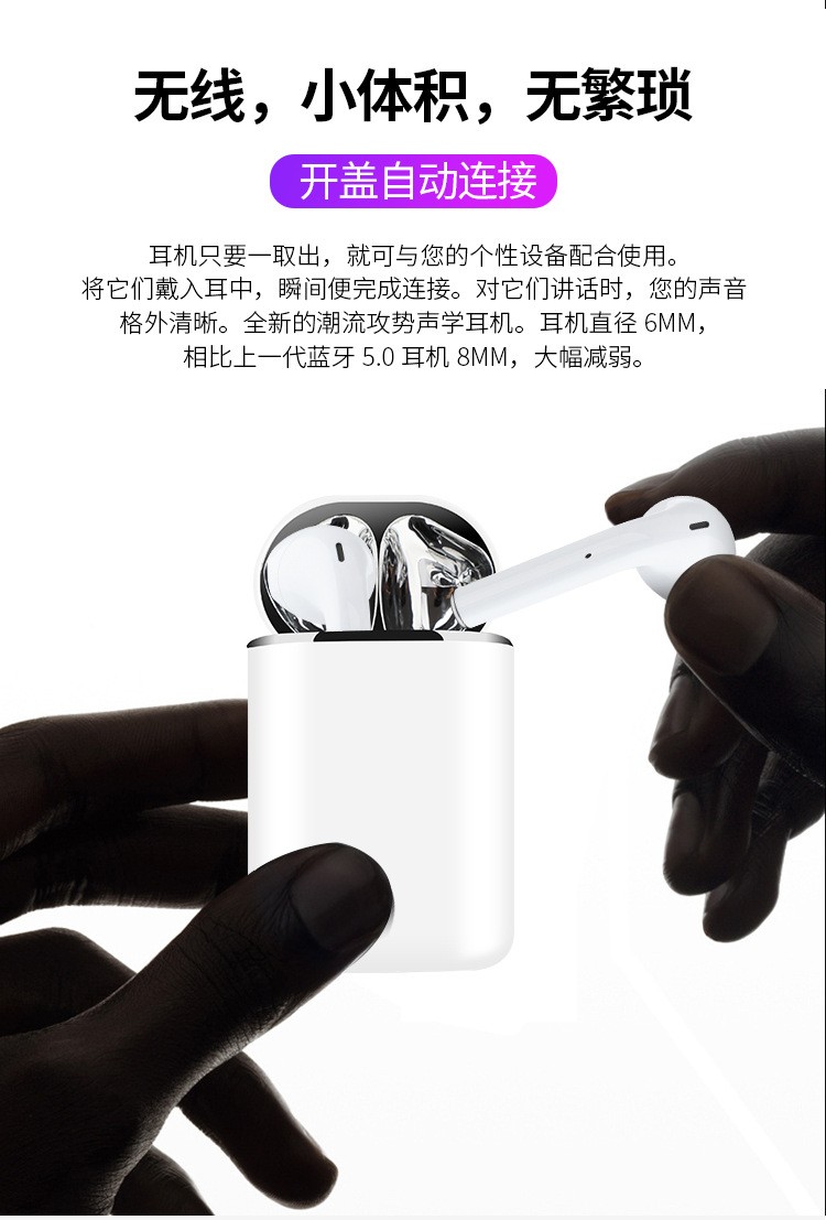S9mini新款私模耳机带充电仓真立体5.0tws触控弹窗无线双耳s9mini详情图16