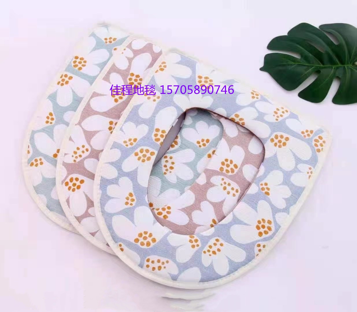 保暖马桶垫O型马桶圈 纯色 花色马桶垫 便坐垫 加绒保暖马桶垫防滑垫坐垫详情图4