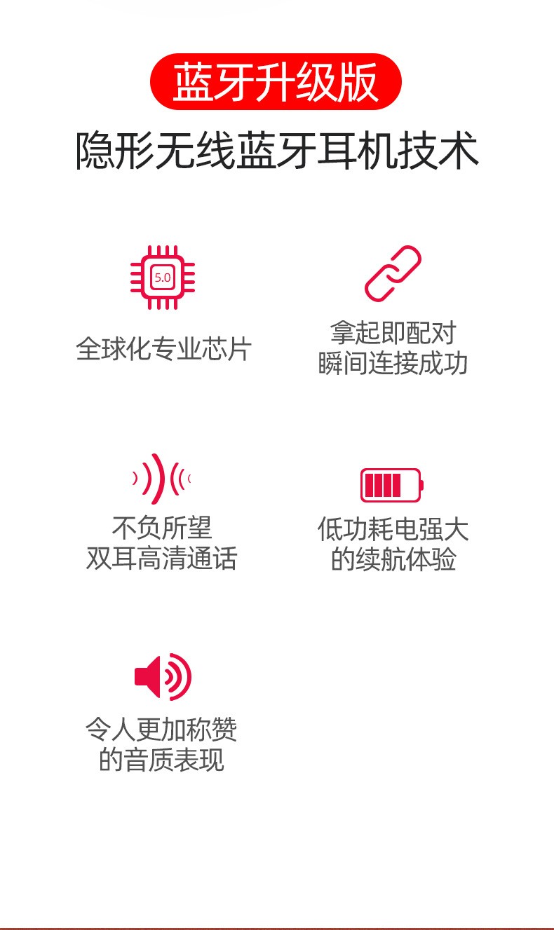 跨境a6s蓝牙耳机5.0 TWS无线运动耳机5适用小米红米Redmi airdots详情图3