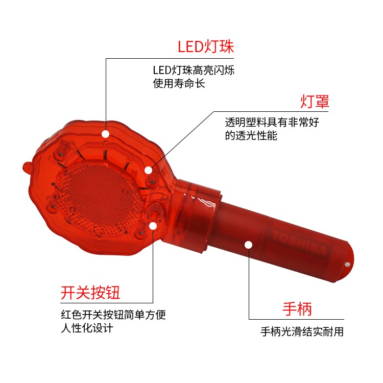 指示灯交通梅花灯猫眼灯夜间闪光灯交通道路施工路锥灯爆闪灯LED路障警示灯详情3