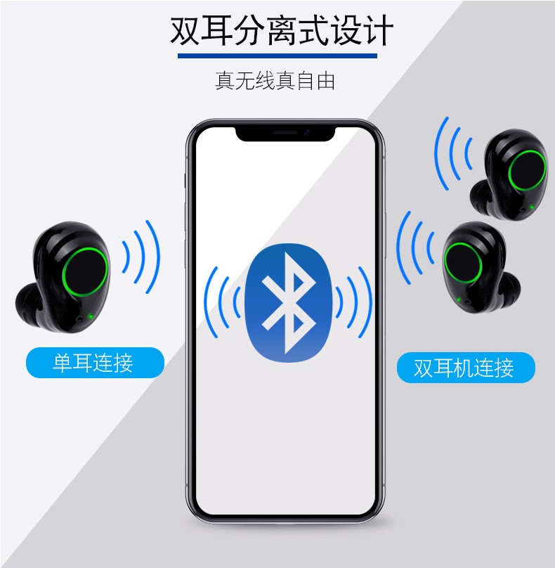 爆款X23蓝牙耳机5.0真无线双耳迷你防水运动跑步耳机礼品订制LOGO详情图9