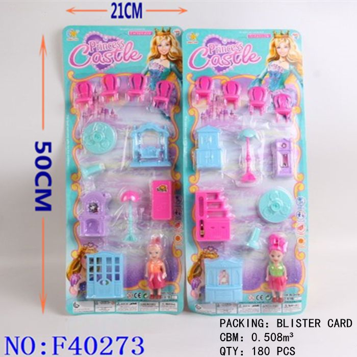 Children's mini house toy imitation furniture for boys and girls gift set with doll doll F40273