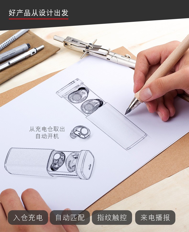 爆款X23蓝牙耳机5.0真无线双耳迷你防水运动跑步耳机礼品订制LOGO详情图4