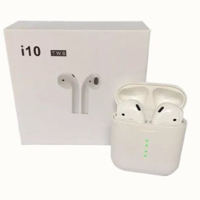 i10无线蓝牙耳机带无线充电双耳立体声5.0触控无线运动带充电仓