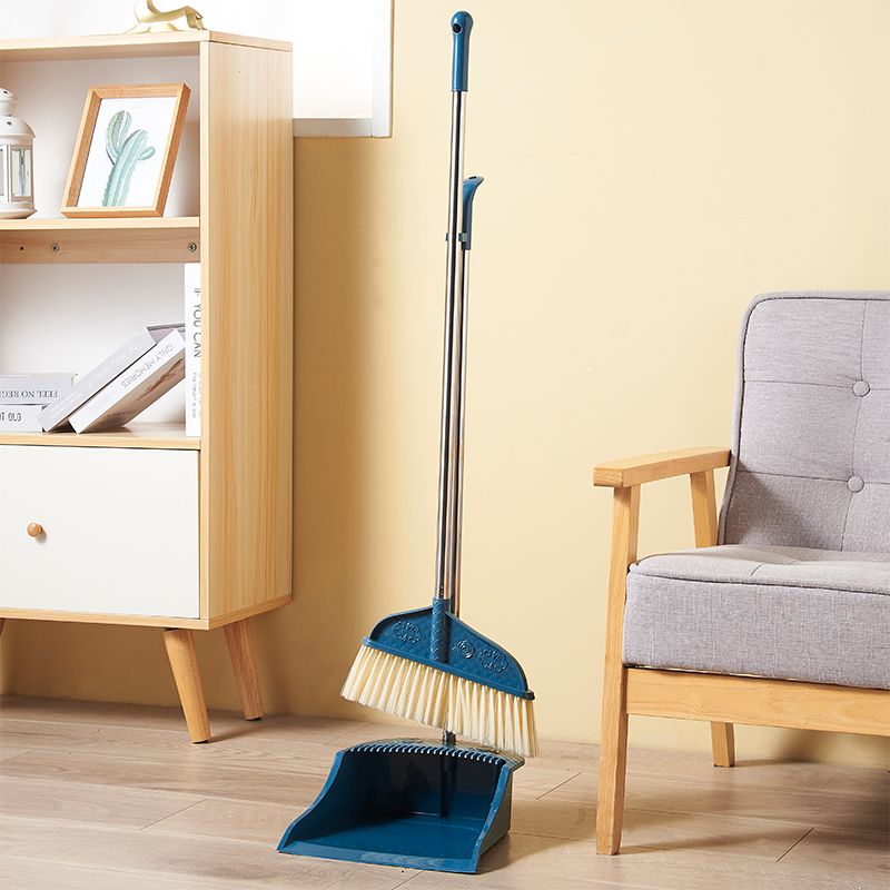 Soft-bristled dustpan broom set, bedroom cleaning sweeping broom, household plastic broom details Picture