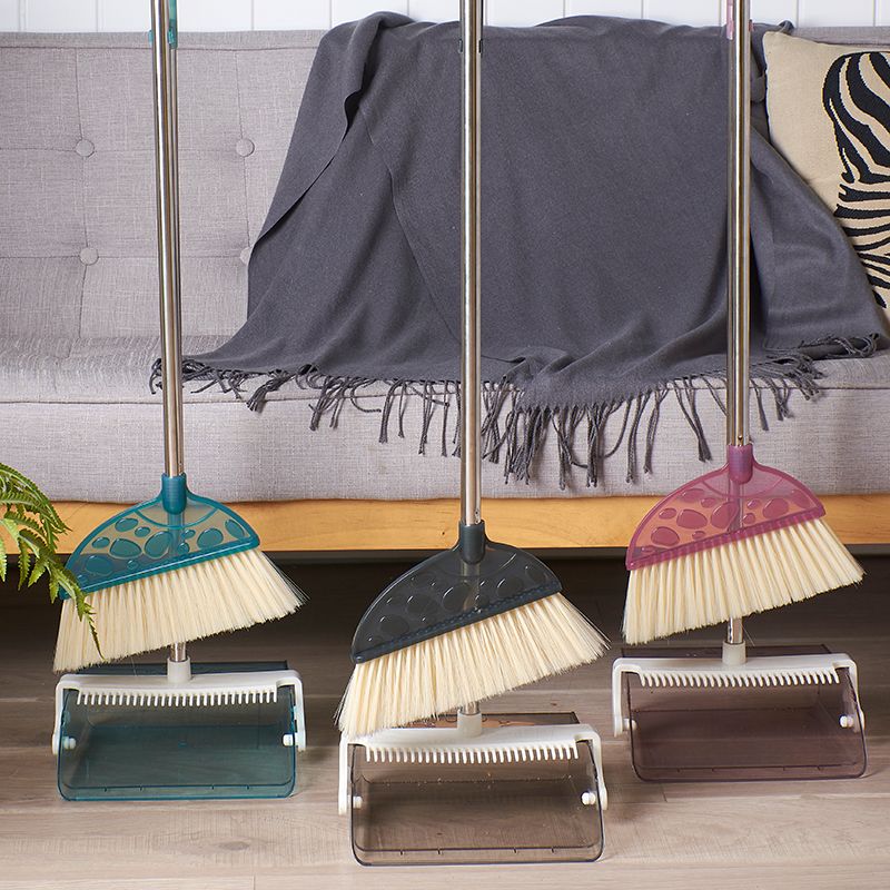 Household plastic broom and dustpan set combination dustpan set for sweeping soft bristles, kitchen and living room broom set details Picture