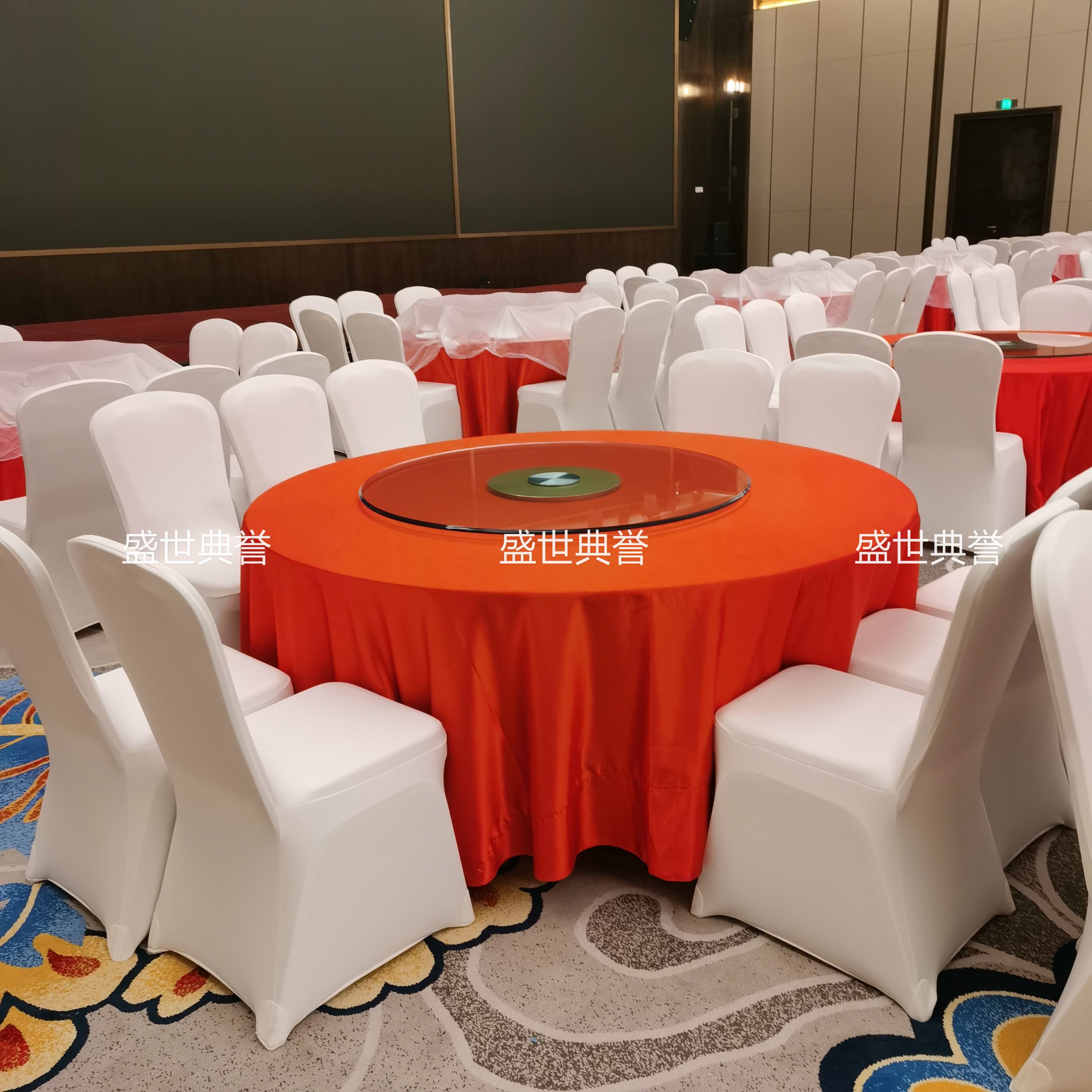 铜仁星级酒店宴会厅玻璃转盘定做婚宴圆桌钢化玻璃转盘宴会桌转盘