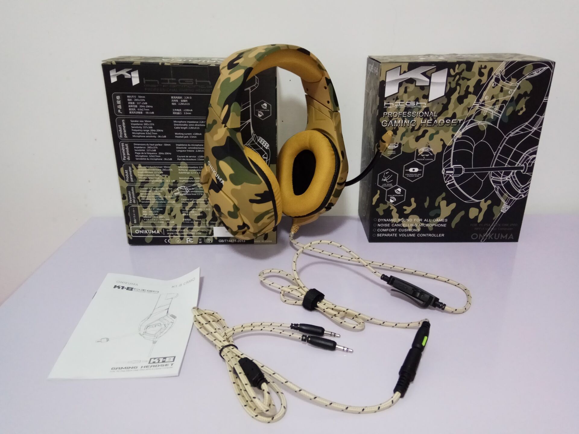 耳机 K1 迷彩耳机 PC PS3 PS4 游戏耳机Xbox On详情图1