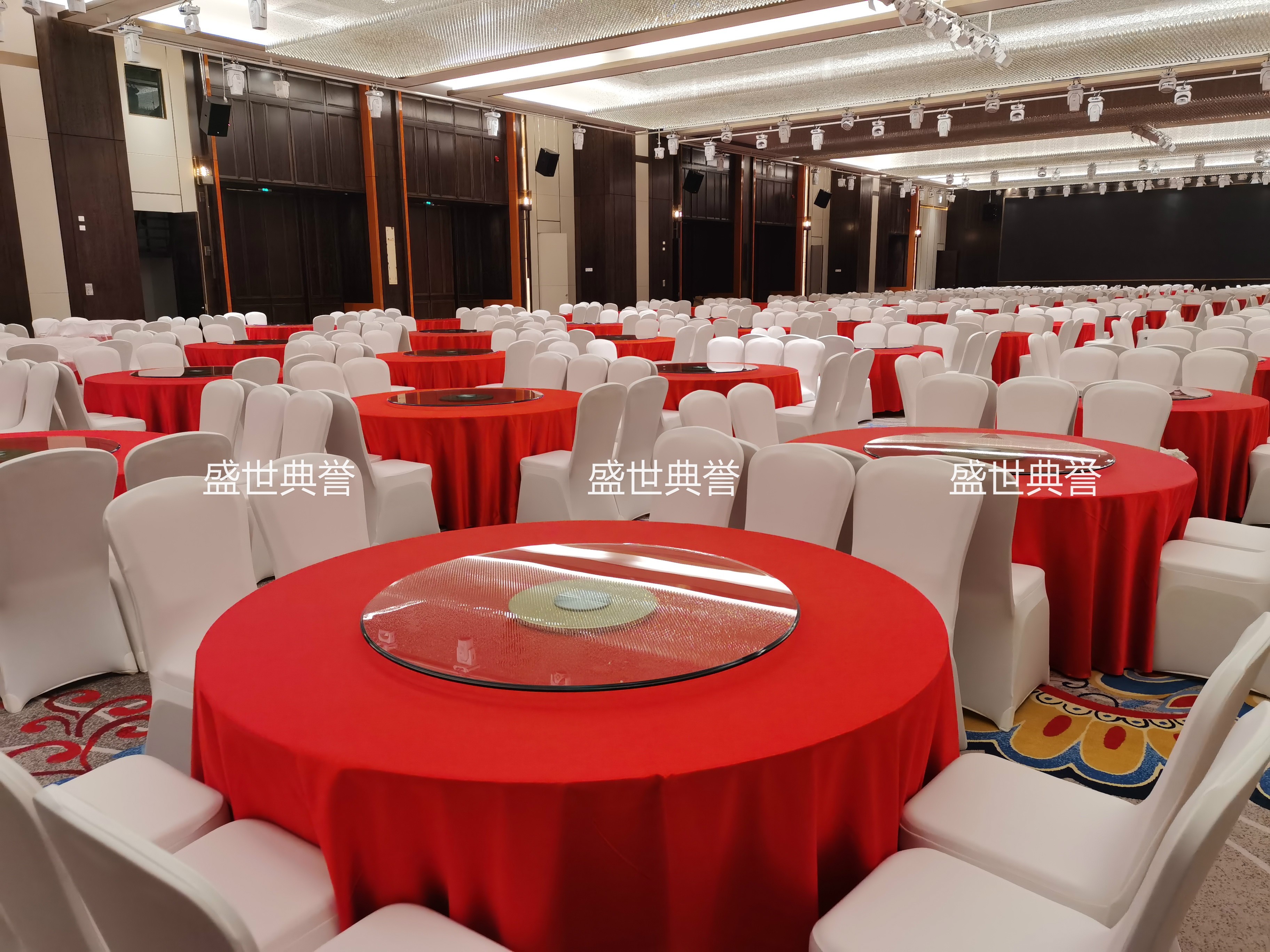 铜仁星级酒店宴会厅玻璃转盘定做婚宴圆桌钢化玻璃转盘宴会桌转盘详情图5