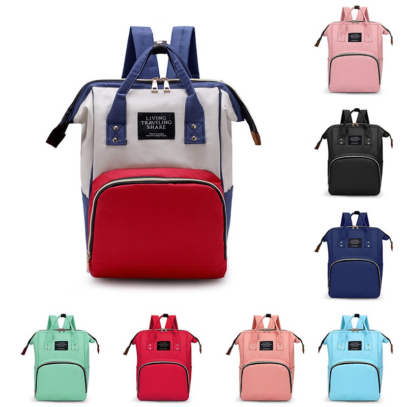 跨境双肩大容量妈咪包便携式户外多功能妈妈包婴儿收纳包详情图1