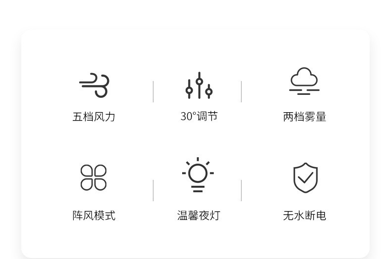 二代喷雾风扇USB充电桌面加湿器小风扇礼品迷你静音补水仪加湿器详情图2