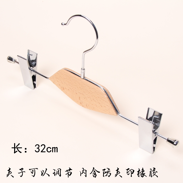韩版木质服装店 女士实木勺子防滑衣架 无痕 衣架女装衣架服装店详情图4