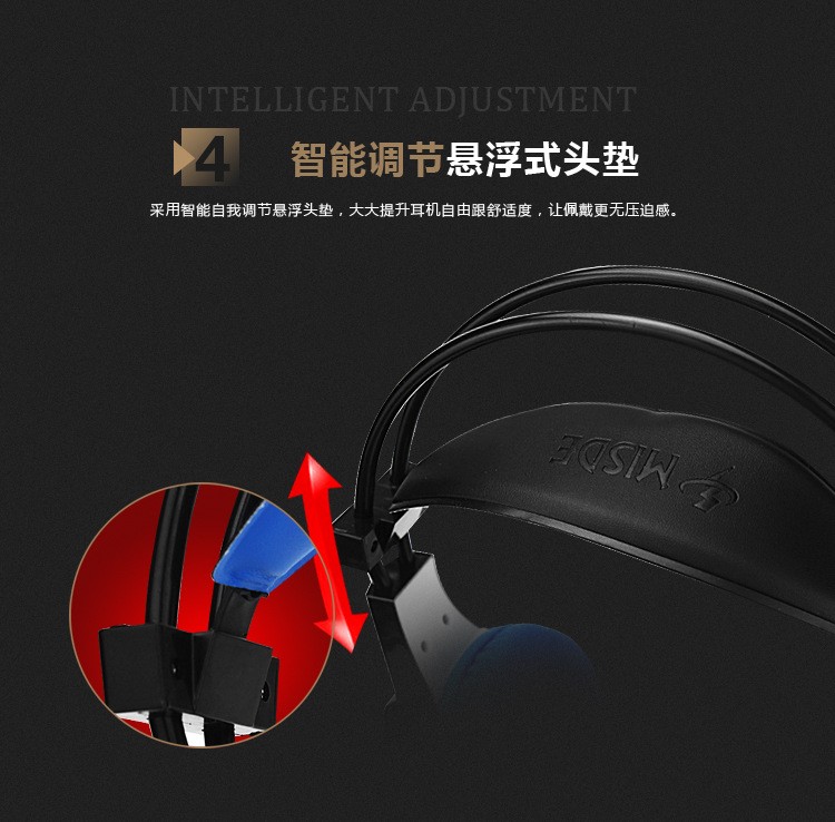 梅赛德G2金属铁网振动炫光耳机七彩发光电竞游戏耳机 网吧耳机详情图10