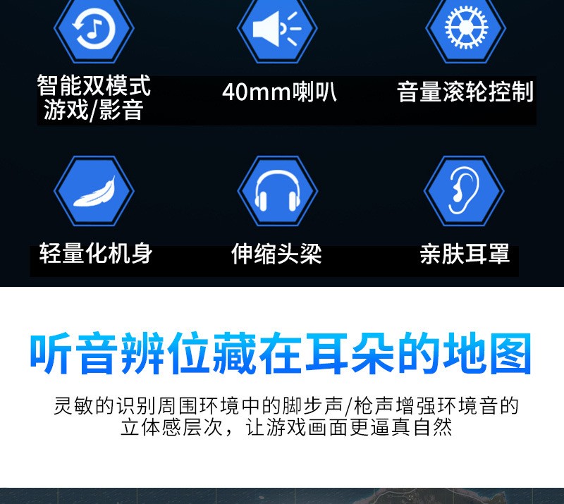 2020新款头戴式有线游戏耳机带麦线控笔记本平板吃鸡电竞耳麦厂家详情图3