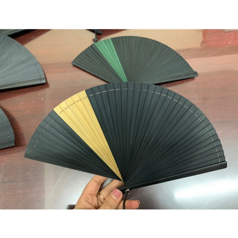 德祯   高档女扇  全竹夹色女扇  烤漆边扇  全竹扇详情图6