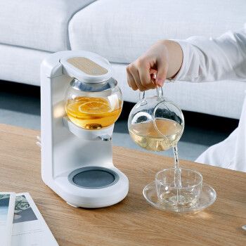 鸣盏 养生壶 煮茶器煮茶壶电水壶热水壶烧水壶电热水壶茶壶迷你玻璃花茶壶茶饮机 MZ-1151