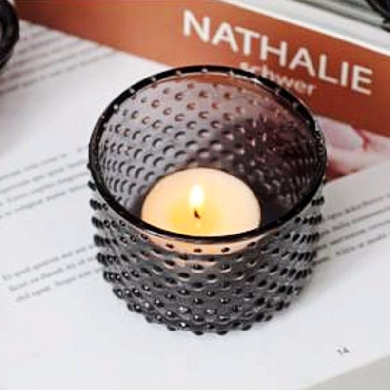 American spray crystal glass candle holder