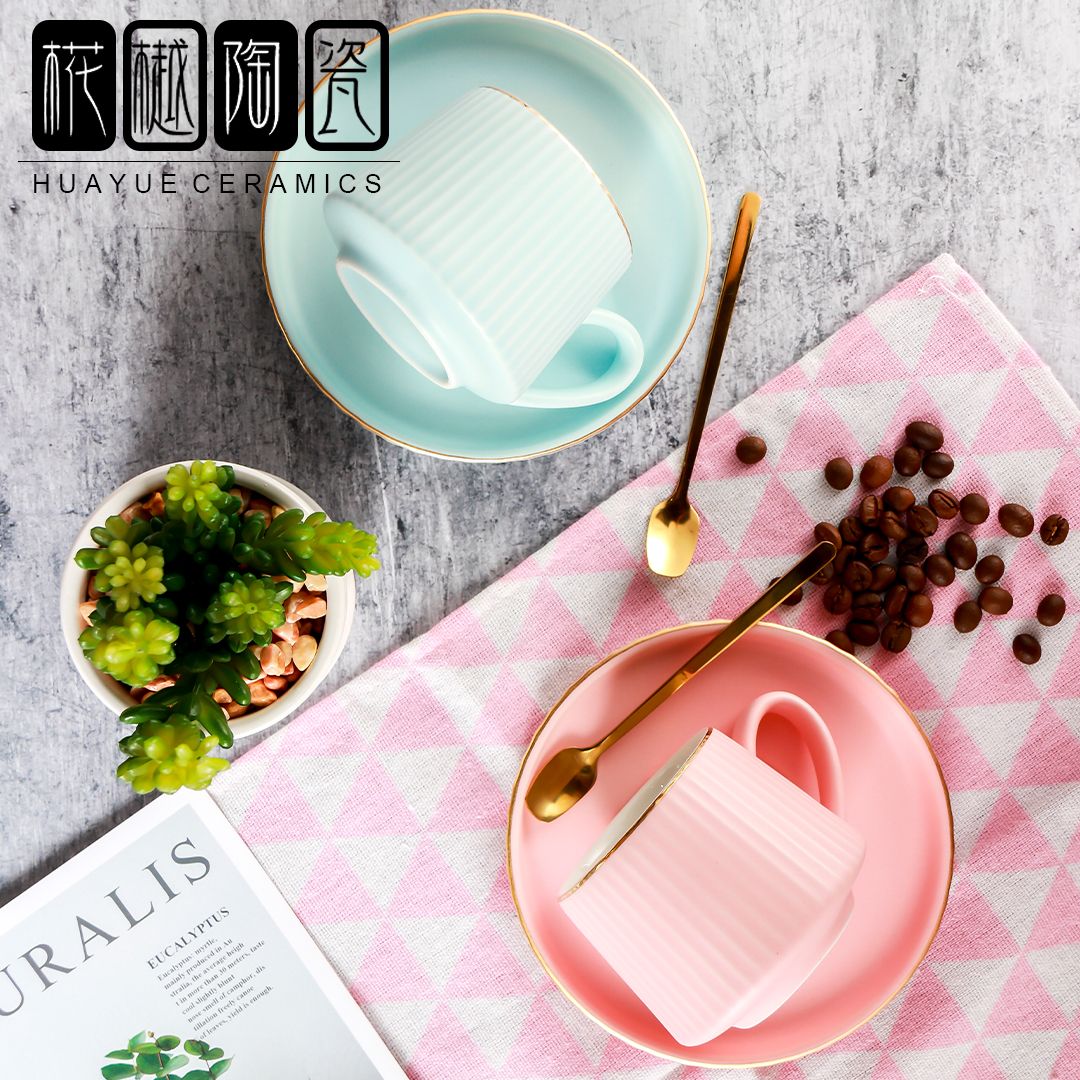 Retro ceramics Exquisite coffee cup Fashion suit American Cup Breakfast cup thumbnail