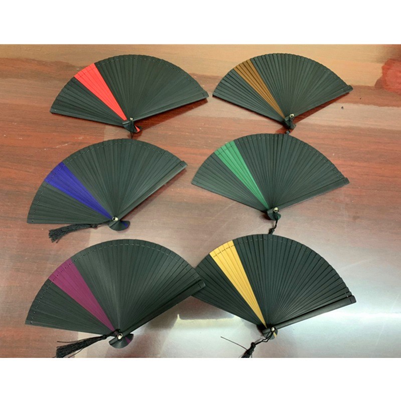 德祯   高档女扇  全竹夹色女扇  烤漆边扇  全竹扇详情图2
