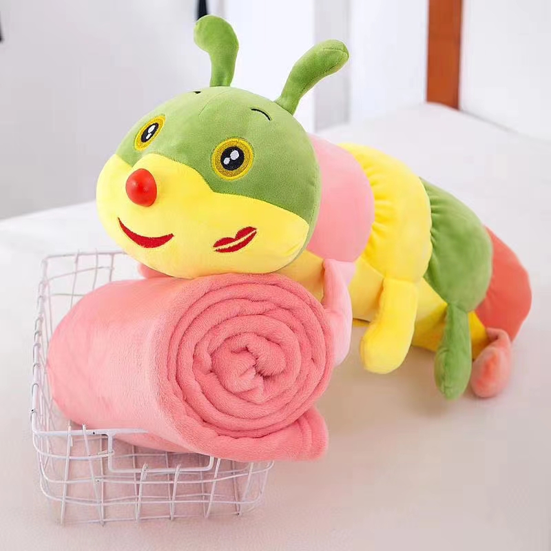 空调毯批发卡通抱枕被子两用三合一抱枕毯子可插手办公室午睡详情图5