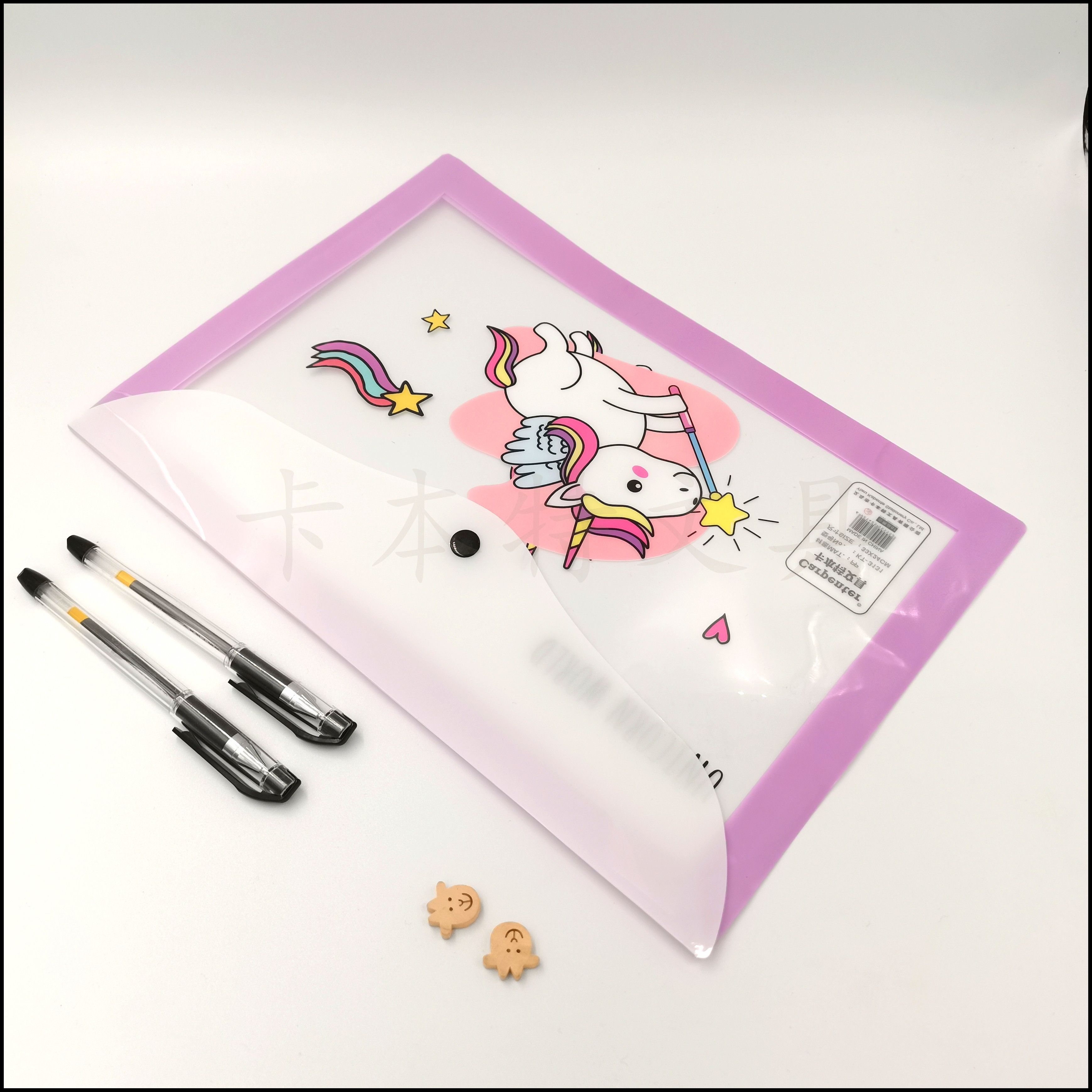 卡通纽扣袋/文件袋/资料收纳袋细节图