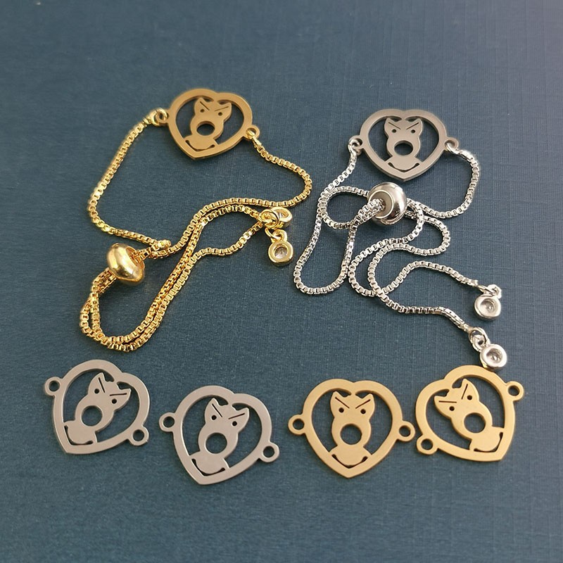 2021 New style simple and retro jewelry bracelet, stainless steel heart-shaped owl pendant, adjustable bracelet for women wholesale detail image 6