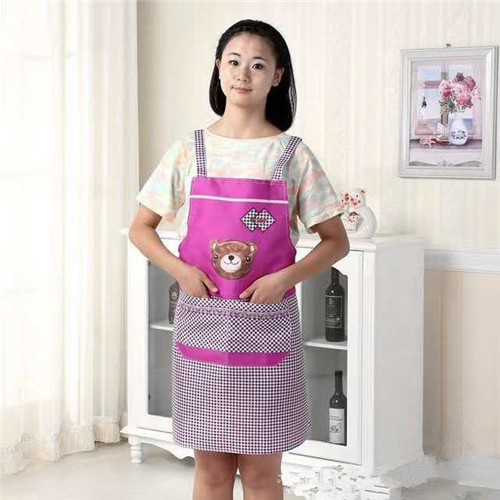 415日韩背带H型围裙厨房防水防油家务厨房围裙广告logo定制围裙详情图14