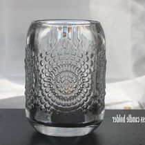 Simple transparent crystal casement glass candle jar