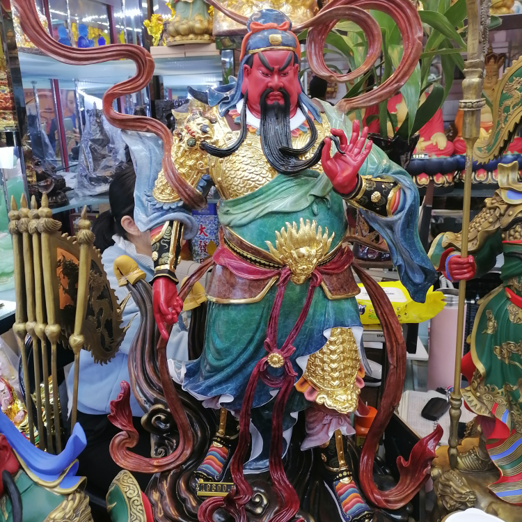 紫竹莲D区三楼十一街8329店面飘带关公热着色佛像紫竹莲002
