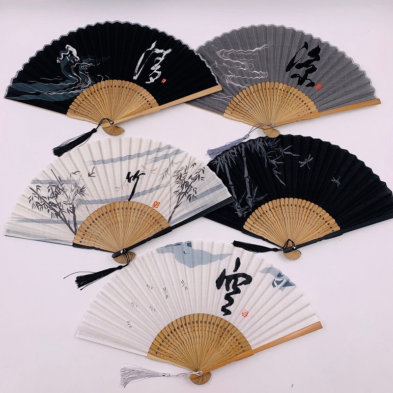 日韩式女扇  优质折扇  *古风折扇  镂空*日式和风扇*  竹质折叠扇子  批发详情图1