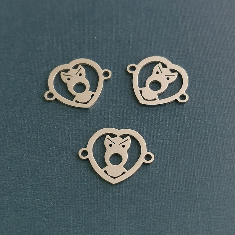 2021 New style simple and retro jewelry bracelet, stainless steel heart-shaped owl pendant, adjustable bracelet for women wholesale detail image 1