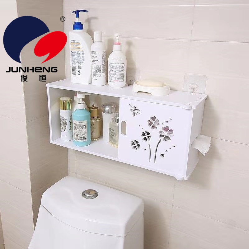 免打孔浴室收纳置物架壁挂墙上洗漱台吸盘杂物收纳盒详情图2