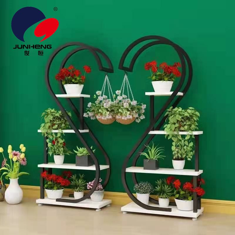 Heart-shaped indoor multi-layered simple storage rack, floor-standing green ivy flower stand, succulent flowerpot stand, living room decoration