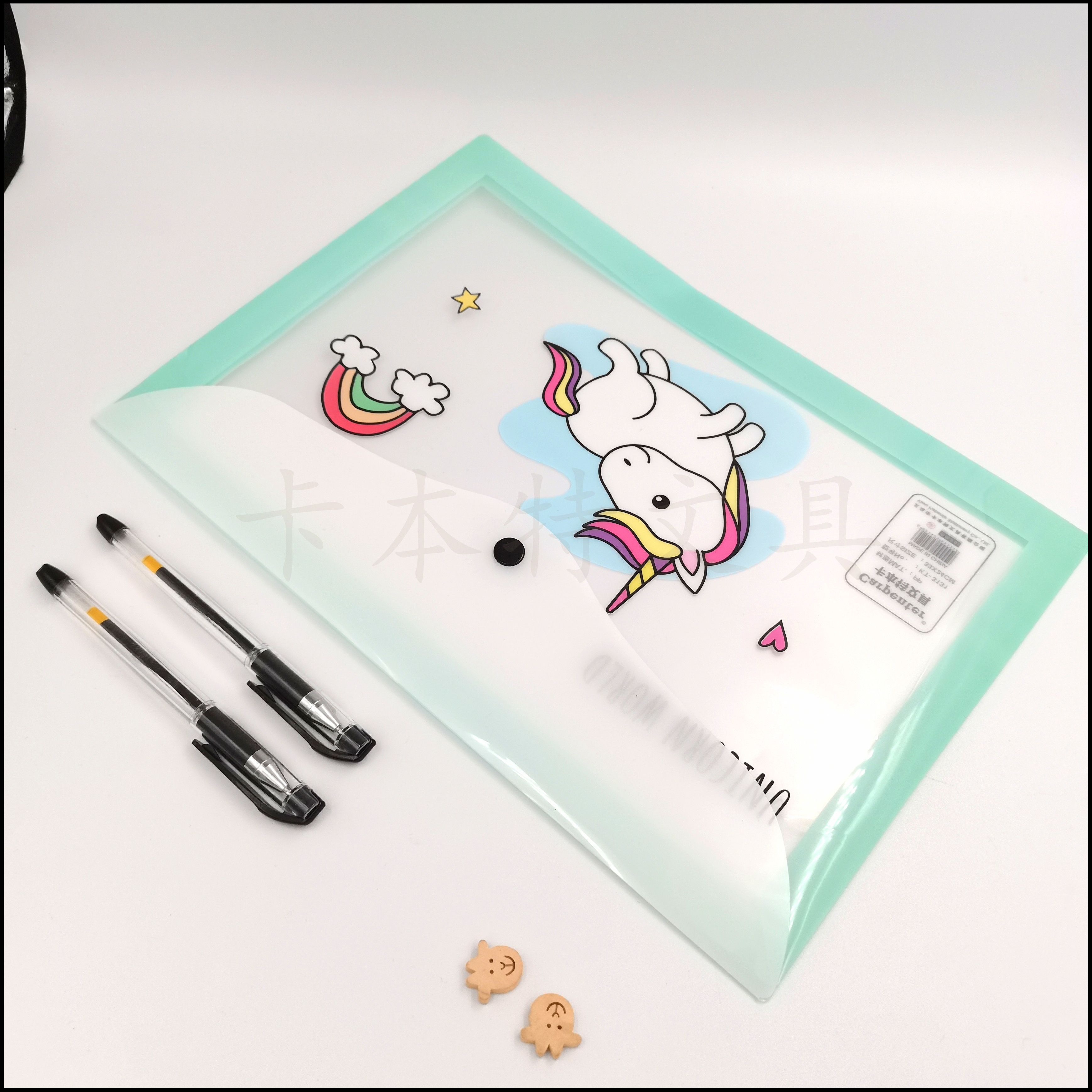 卡通纽扣袋/文件袋/资料收纳袋产品图