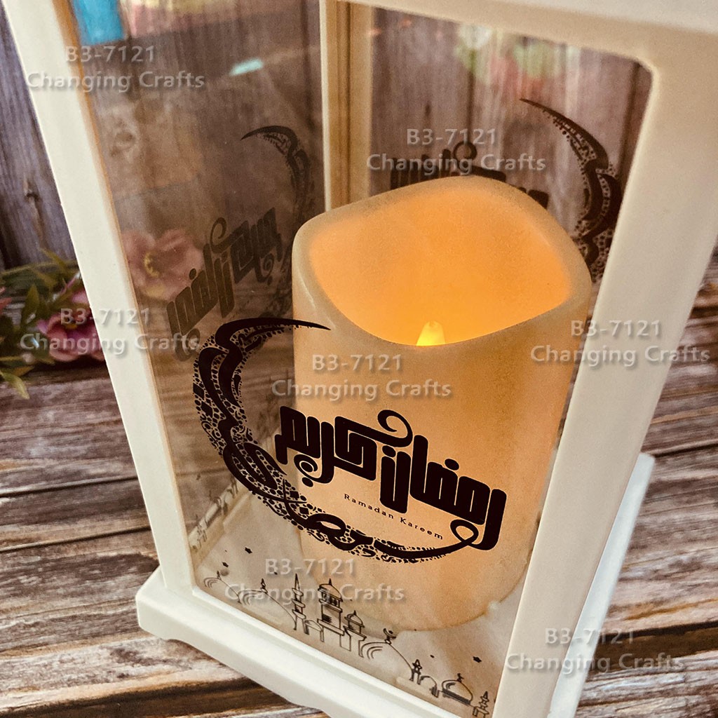 ramadan LED outdoor lawn garden Christmas usb Halloween Ramadan plastic candle wind lamp detail image 10