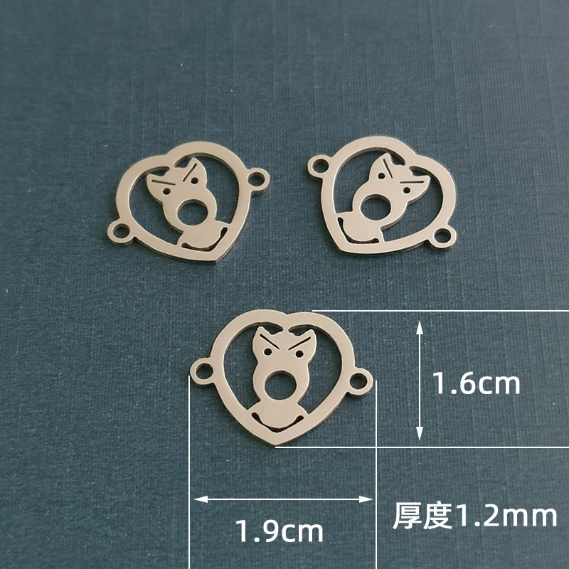 2021 New style simple and retro jewelry bracelet, stainless steel heart-shaped owl pendant, adjustable bracelet for women wholesale detail image 3